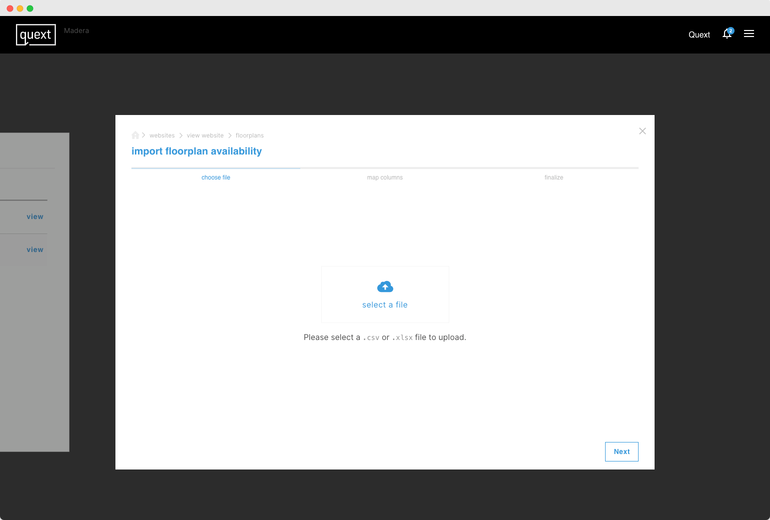 Manage Website Floorplan Availability