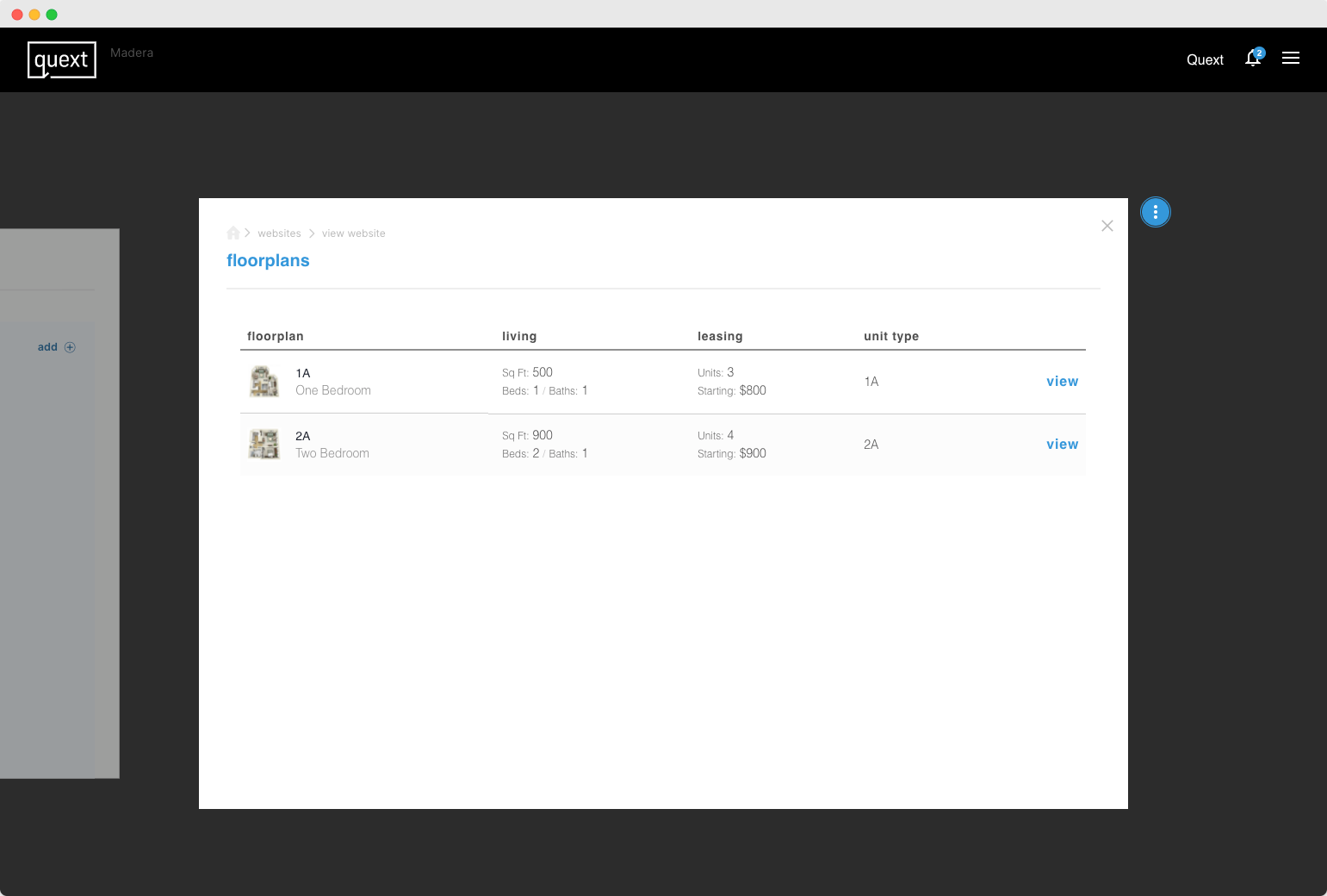 Manage Website Floorplans